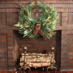 National Tree Company 26 in. Mixed Bristle Pine Decorated Wreath
