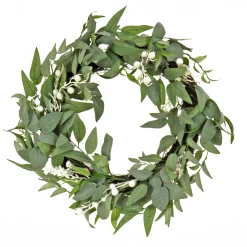 National Tree Company 24 in. Mixed Leaves Decorated Wreath