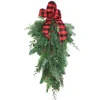 National Tree Company 30 in. Mixed Pine Christmas Teardrop with Bow