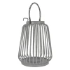 National Tree Company 13 in. Modern Design and Finish Glacier Gray Outdoor Lantern Candleholder