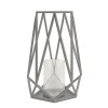 National Tree Company 12 in. Modern Design and Finish Glacier Gray Outdoor Lantern Candleholder