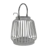 National Tree Company 11 in. Modern Design and Finish Glacier Gray Outdoor Lantern Candleholder
