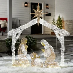 National Tree Company 72 in. Nativity Scene with White LED Lights