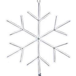 National Tree Company 16 in. Neon Styled Snow Flake Decoration with White LED Lights