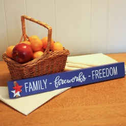National Tree Company 7 in. Patriotic Family-Fireworks-Freedom Table Decoration