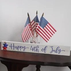 National Tree Company 19 in. Patriotic Happy 4th of July Table Decoration