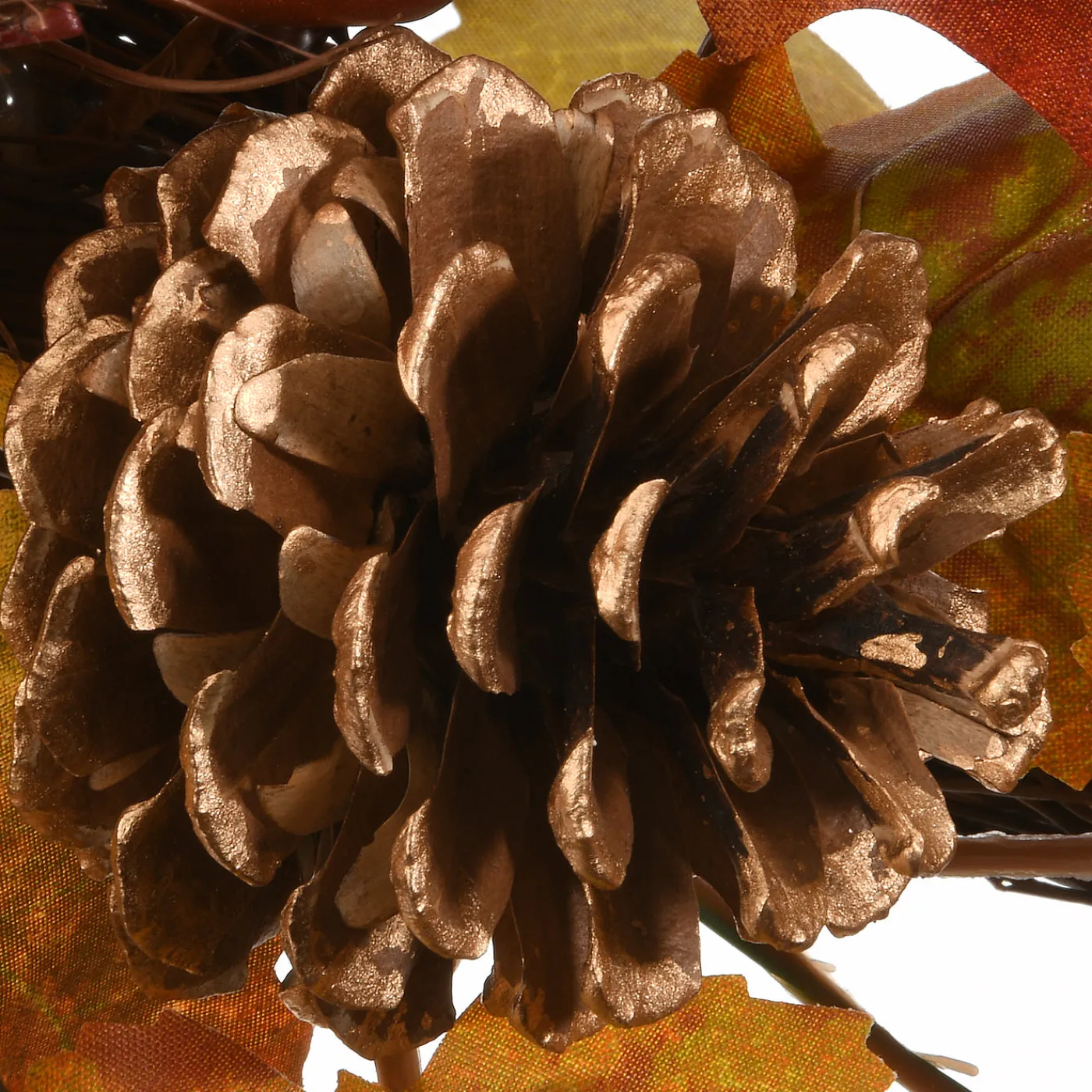 National Tree Company 30 in. 2-Piece Fall Door Corners with Maple Leaves, Pine Cones, Pomegranates, Berry Clusters