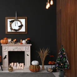 National Tree Company 12 in. 30-Piece Halloween Orange, Green, Purple Globe Shape Ornament Set