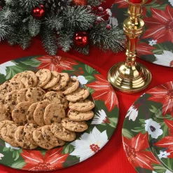 National Tree Company 13 in. 4-Piece Holiday Plate Set