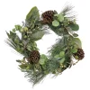 National Tree Company 24 in. Pine Berry Cone Plastic Wreath