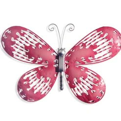 National Tree Company 18 in. Pink Butterfly Wall Decoration