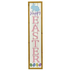 National Tree Company 43 in. Pink Easter Sign Porch Decoration