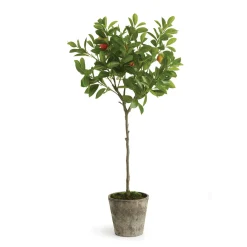 National Tree Company 41 in. Potted Orange Topiary Tree