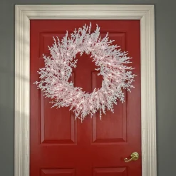 National Tree Company 30 in. Pre-Lit HGTV Home Collection Christmas by the Sea Coral Wreath