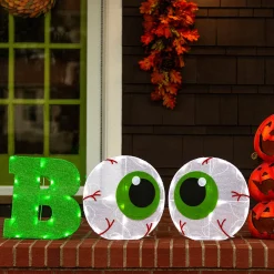 National Tree Company 14 in. Pre-Lit BOO Sign with LED Lights
