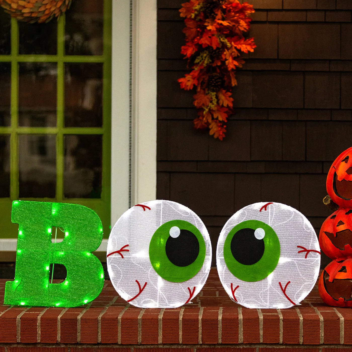 National Tree Company 14 in. Pre-Lit BOO Sign with LED Lights