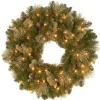 National Tree Company 24 in. Pre-Lit Carolina Pine Wreath with LED Lights