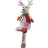National Tree Company 33 in. Pre-Lit Cotton Reindeer with Battery Operated LED Lights