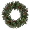 National Tree Company 30 in. Pre-Lit Crestwood Spruce Wreath with Warm White LED Lights