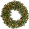 National Tree Company 30 in. Pre-Lit Crestwood Spruce Wreath with Twinkly LED Lights