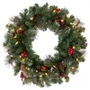 National Tree Company 24 in. Pre-Lit Crestwood Spruce Wreath with Clear Lights - Plug In