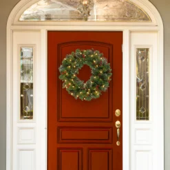 National Tree Company 24 in. Pre-Lit Crestwood Spruce Wreath with Twinkly LED Lights