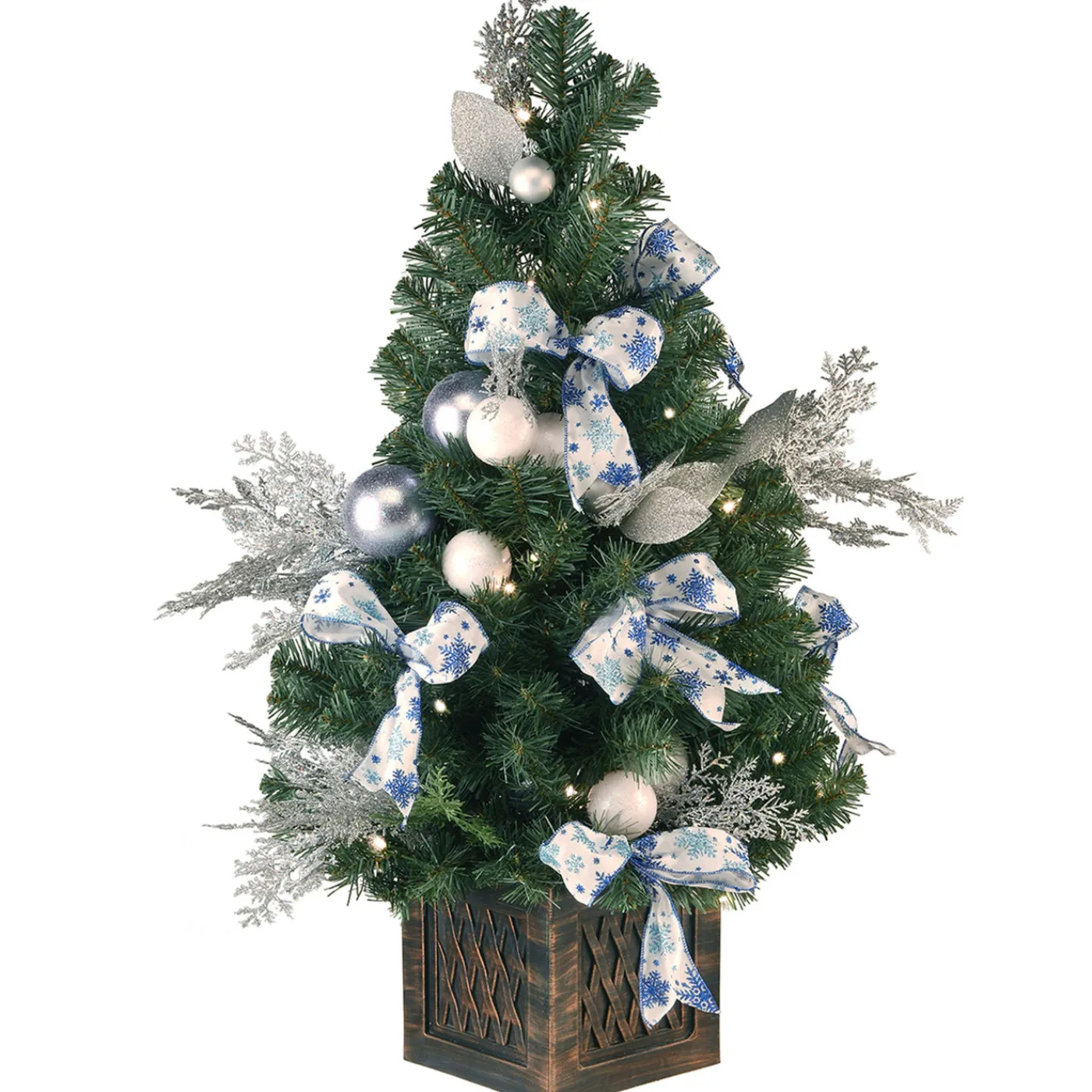 National Tree Company 40 in. Pre-Lit Decorative Collection Ornament Tree with Clear Lights