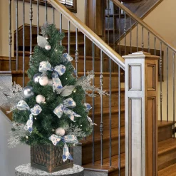 National Tree Company 40 in. Pre-Lit Decorative Collection Ornament Tree with Clear Lights