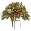 National Tree Company 18 in. Pre-Lit Frosted Berry Urn Filler with LED Lights