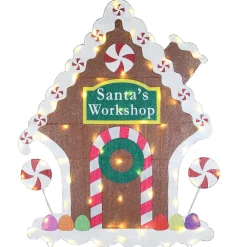 National Tree Company 42 in. Pre-Lit Gingerbread House