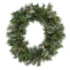 National Tree Company 30 in. Pre-Lit Glistening Pine Wreath with LED Lights