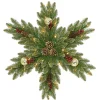 National Tree Company 32 in. Pre-Lit Glittery Gold Dunhill Fir Snowflake with LED Lights