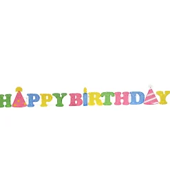 National Tree Company 15 in. Pre-Lit Happy Birthday Outdoor Decoration with LED Lights