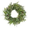 National Tree Company 28 in. Pre-Lit HGTV Home Collection Frosted Wreath with LED Lights