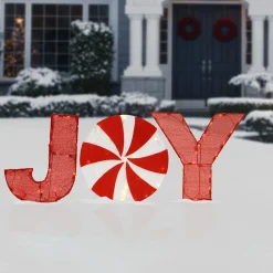 National Tree Company 18 in. Pre-Lit JOY Decoration