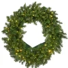 National Tree Company 24 in. Pre-Lit Kingswood Fir Wreath with Dual Color Infinity Lights