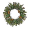 National Tree Company 24 in. Pre-Lit North Conway Wreath with Clear Lights