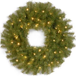 National Tree Company 24 in. Pre-Lit Norwood Fir Wreath with Twinkly LED Lights