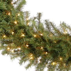 National Tree Company 48 in. Pre-Lit Norwood Fir Wreath with Clear Lights
