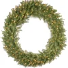 National Tree Company 60 in. Pre-Lit Norwood Fir Wreath with Clear Lights