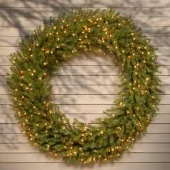 National Tree Company 60 in. Pre-Lit Norwood Fir Wreath with Clear Lights