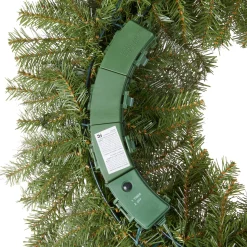 National Tree Company 30 in. Pre-Lit Norwood Fir Wreath with LED Lights