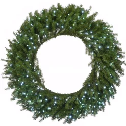 National Tree Company 48 in. Pre-Lit Norwood Fir Wreath with Multicolor Lights