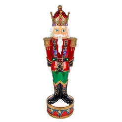 National Tree Company 36 in. Pre-Lit Nutcracker Christmas Decoration with Multicolor LED Lights with Hand Painted Details