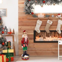National Tree Company 36 in. Pre-Lit Nutcracker Christmas Decoration with Multicolor LED Lights with Hand Painted Details