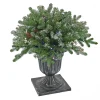 National Tree Company 24 in. Pre-Lit Snowy Morgan Spruce Porch Bush with Twinkly LED Lights