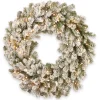 National Tree Company 30 in. Pre-Lit Snowy Sheffield Spruce Wreath with Twinkly LED Lights