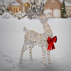 National Tree Company 48 in. Pre-lit Standing Buck