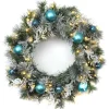 National Tree Company 24 in. Pre-Lit Tinkham Pine Wreath with LED Lights