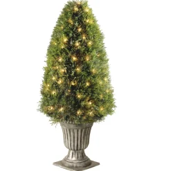 National Tree Company 48 in. Pre-Lit Upright Juniper Topiary